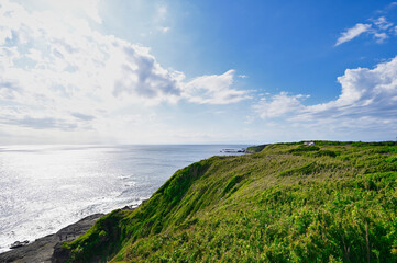 The blue sea to see from Jogashima Park, Miura, Kanagawa, Japan