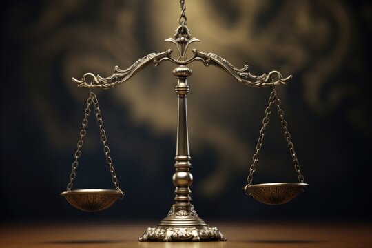 Illustration of scales, symbol of justice and trust