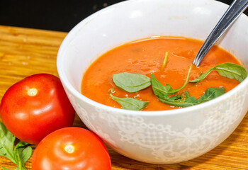 tomato soup with basil