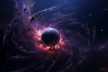 Cosmic supernova ignites a mesmerizing wormhole journey, Generative AI