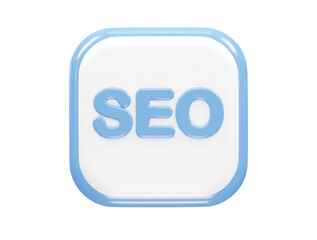 Seo icon 3d illustration rendering transparent element