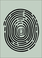 fingerprint; to be used for biometrics or biological login or to depict security or encryption