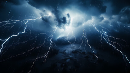 Thunderstorm lightning PPT background poster wallpaper web page