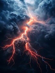 Thunderstorm lightning PPT background poster wallpaper web page