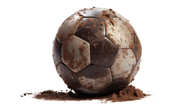 PNG dirty football covered in dirt