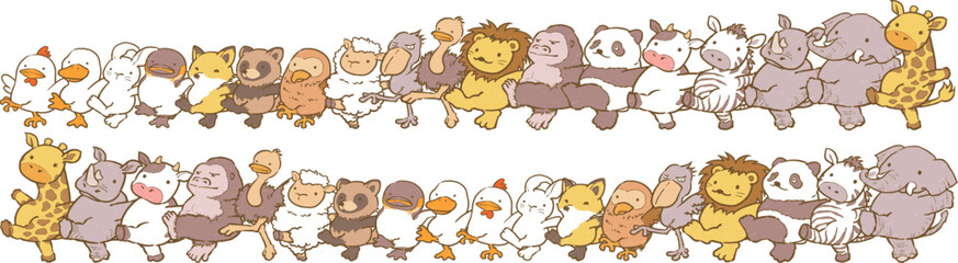 かわいい動物たちのラインダンス