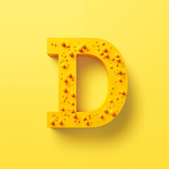 3d golden font letter
