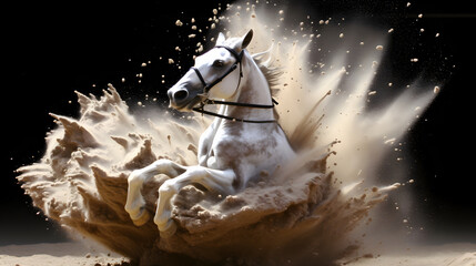Obraz na płótnie Canvas epic apocalyptic horse