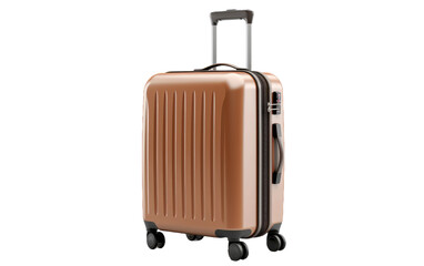 Smooth Adventures with Rolling Suitcases on a Clear Surface or PNG Transparent Background.