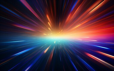 futuristic sci-fi vibrant light speed explosion