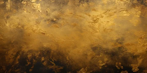 Tuinposter abstract golden background, gold leaf texture banner © Jasper W
