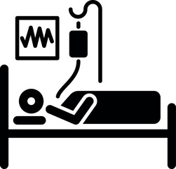 Intensivstation, Krankenhaus, Patient - Icon, Symbol, Zeichen