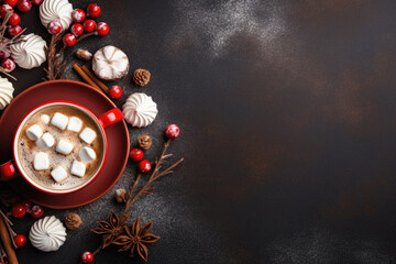 Obraz na płótnie Canvas Merry Christmas background, xmas festive decoratons winter holidays, happy new year.