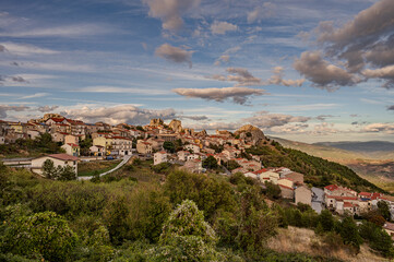 Pietrabbondante, Isernia, Molise. Panorama