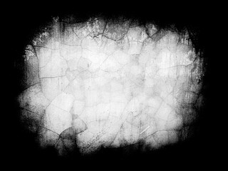 Concrete wall textured of rough and cracked with black and white color.  Grunge background with...