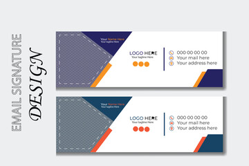 Business Corporate email signature vector design. Email Signature Design template.