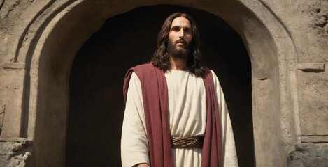 Naklejka premium a photo of jesus christ