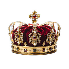 crown isolated on transparent or white background, png