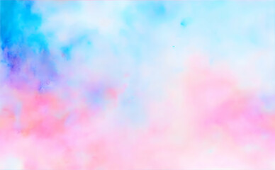 Fototapeta na wymiar Abstract pink and blue watercolor pastal background with copy space for text or image