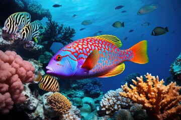 Fototapeta na wymiar A Colorful Fish