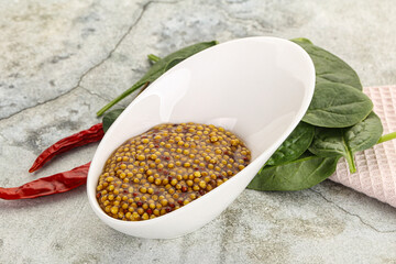 Spicy grain mustard sauce dip