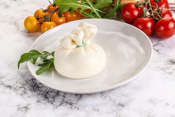 Creamy Italian traditional Burrata cheese