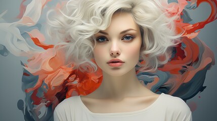 Fototapeta premium vivid portrait of a modern artist