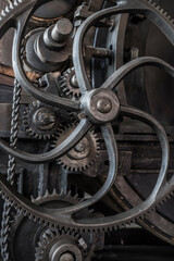 gears on a historic textile machine