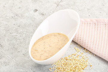 Sesame sauce in the bowl