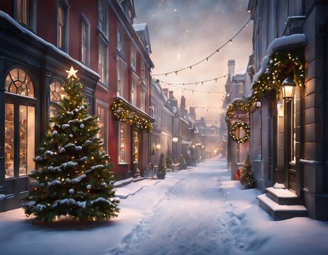 Beautiful Christmas landscape