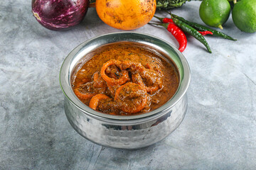 Indian cuisine - Masala with calamari