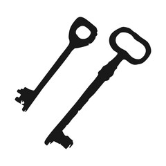 Two old keys. Vector, eps