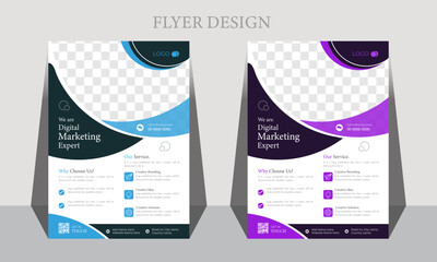 Vector eco flyer, poster, brochure, magazine cover template. Vector flyer template design