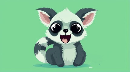  a small animal with big eyes and a big smile on it's face.  generative ai