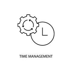 Time management concept line icon. Simple element illustration. Time management concept outline symbol design.
