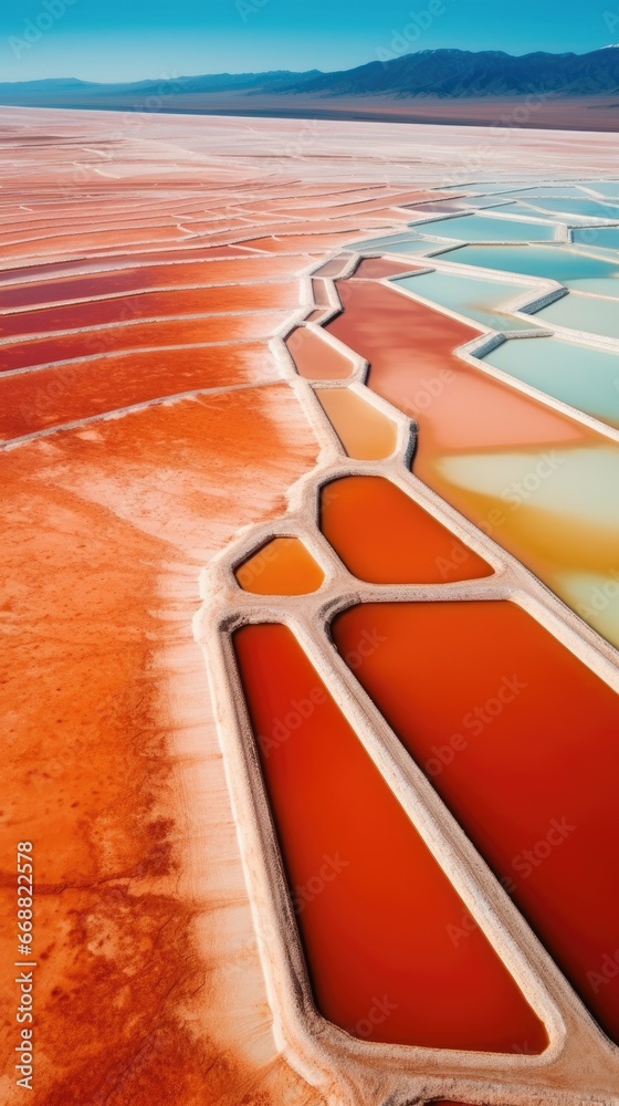 Wall mural salt lakes view