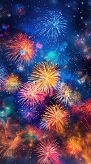 Fototapeta premium colorful firework burst