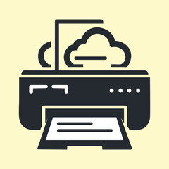 printer icon vector illustration