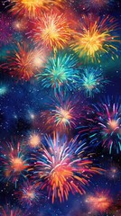 Fototapeta premium colorful firework burst