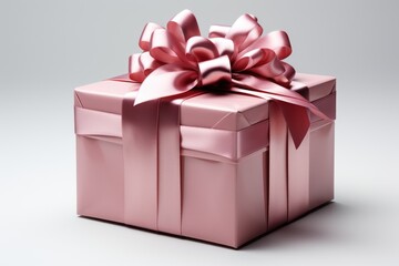 Obraz premium Gift box with satin ribbon and bow professional photography 