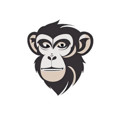 Fototapeta premium Monkey head logo PNG image transparent background