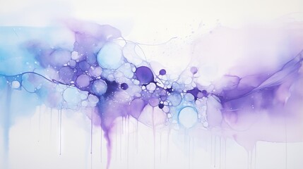  an abstract painting of blue and purple colors on a white background.  generative ai