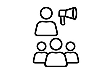 Marketing icon. icon related to marketing. Line icon style. Simple vector design editable