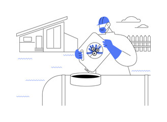 Selective herbicides abstract concept vector illustration.