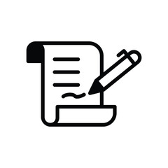 Conclusion icon isolate white background vector stock illustration.