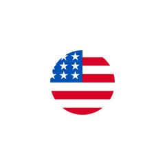 american flag button