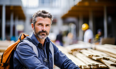 Building Foundations: Construction Manager Overseeing Operations