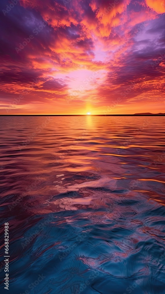 Canvas Prints sun down on the ocean side