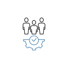 collaboration concept line icon. Simple element illustration. collaboration graph concept outline symbol design.