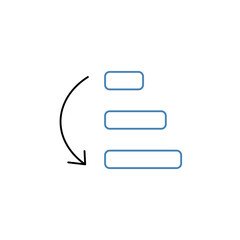 
Priority creative concept line icon. Simple element illustration. Priority creative concept outline symbol design.